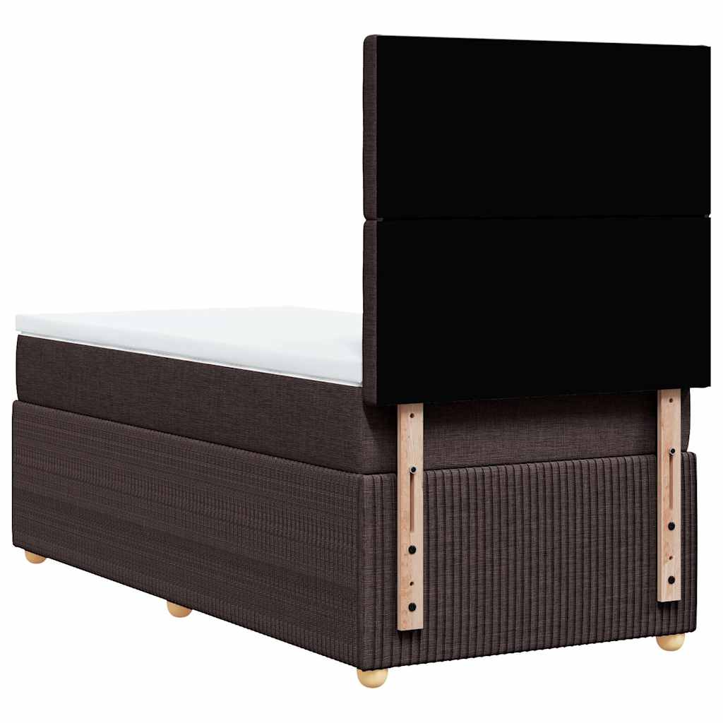 Sommier à lattes de lit avec matelas Marron foncé 100x200 cm - XIOS