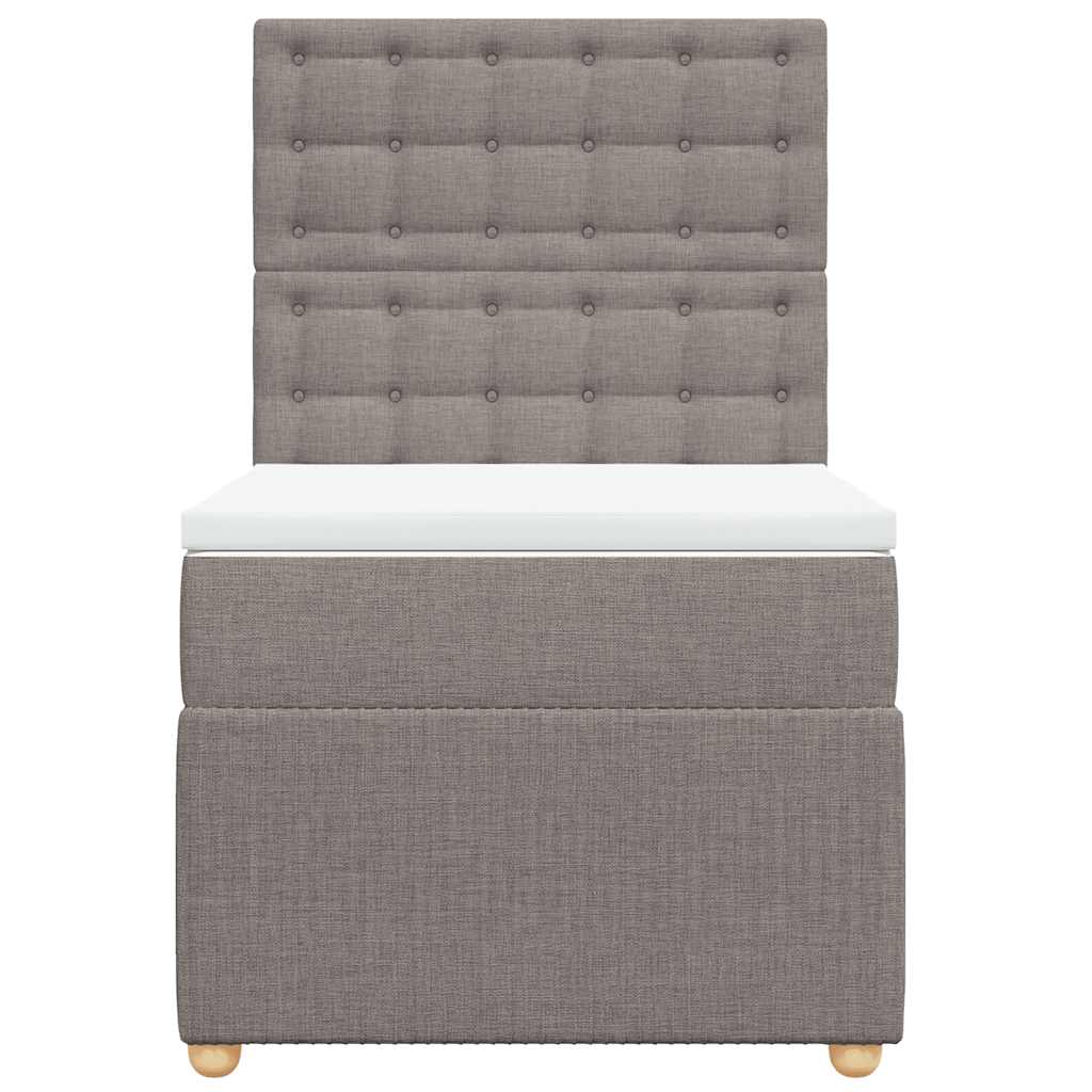 Sommier à lattes de lit avec matelas Taupe 100x200 cm Tissu - XIOS