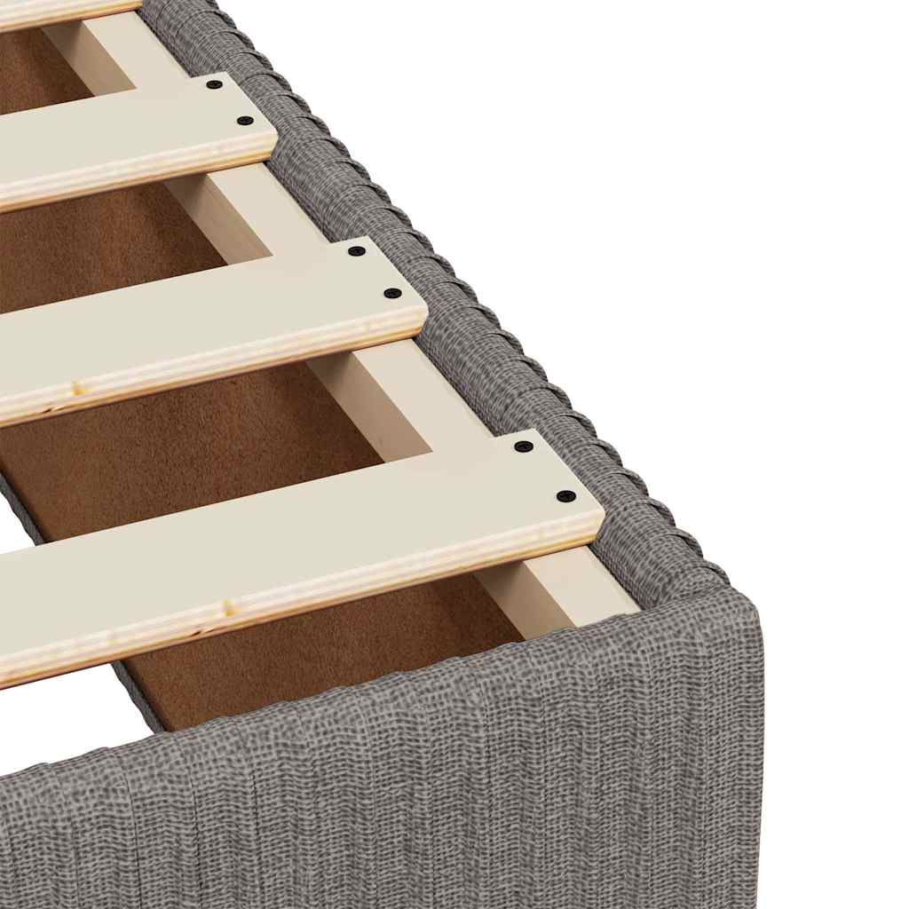 Sommier à lattes de lit avec matelas Taupe 100x200 cm Tissu - XIOS