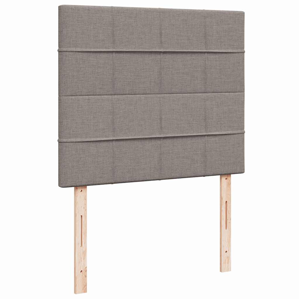 Sommier à lattes de lit avec matelas taupe 120x190 cm tissu - XIOS