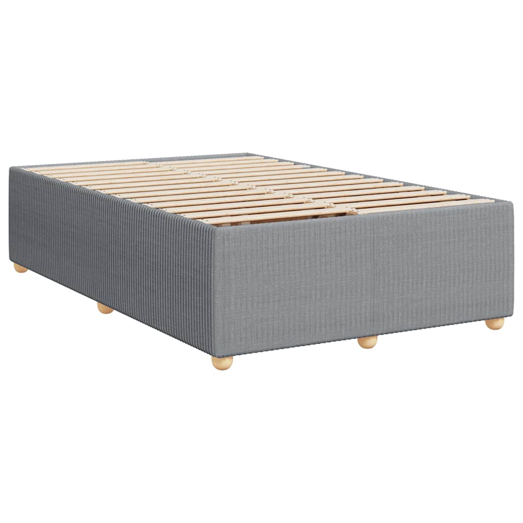 Sommier à lattes de lit et matelas gris clair 120x190 cm tissu - XIOS