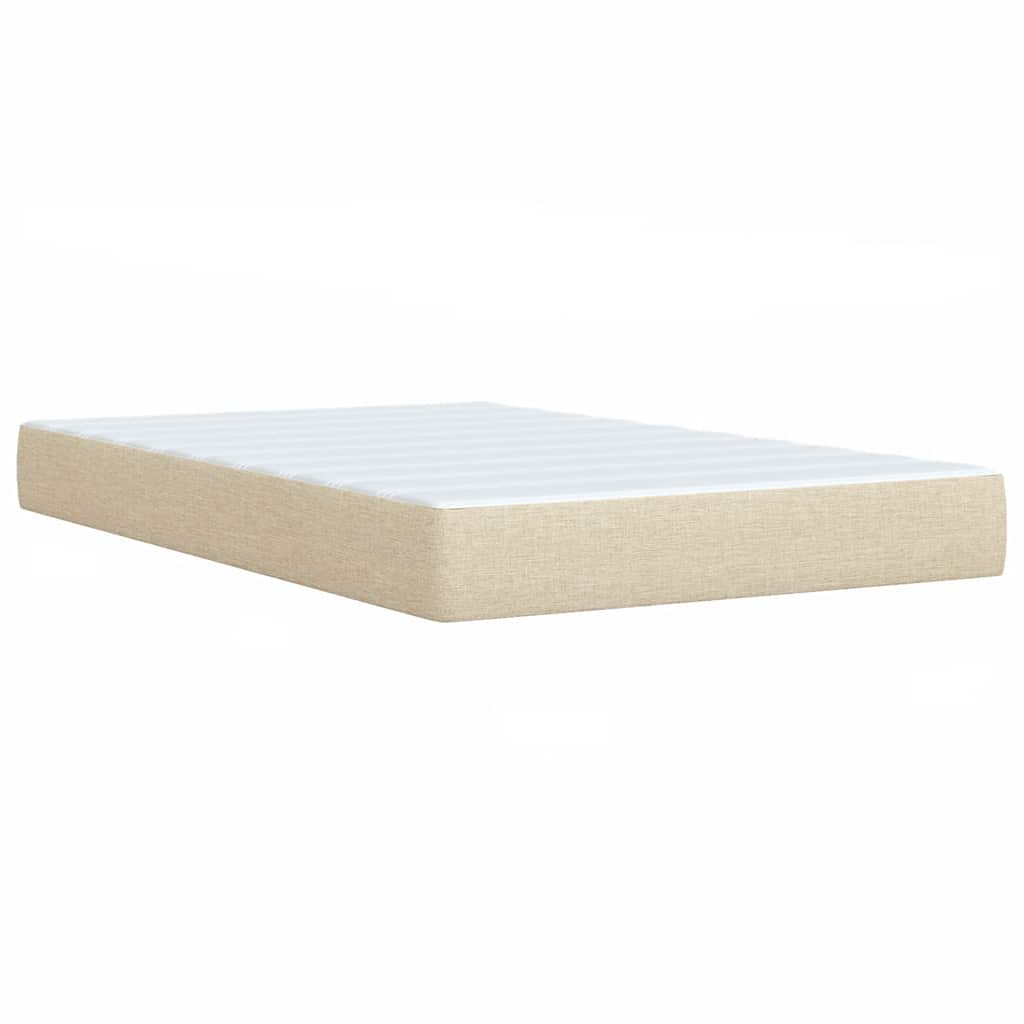 Sommier à lattes de lit avec matelas crème 120x190 cm tissu - XIOS