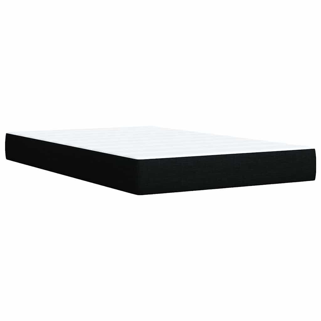 Sommier à lattes de lit avec matelas noir 120x190 cm tissu - XIOS