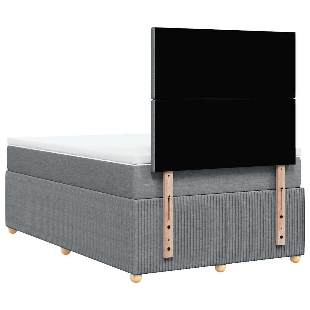 Sommier à lattes de lit avec matelas Gris clair 120x200cm Tissu - XIOS