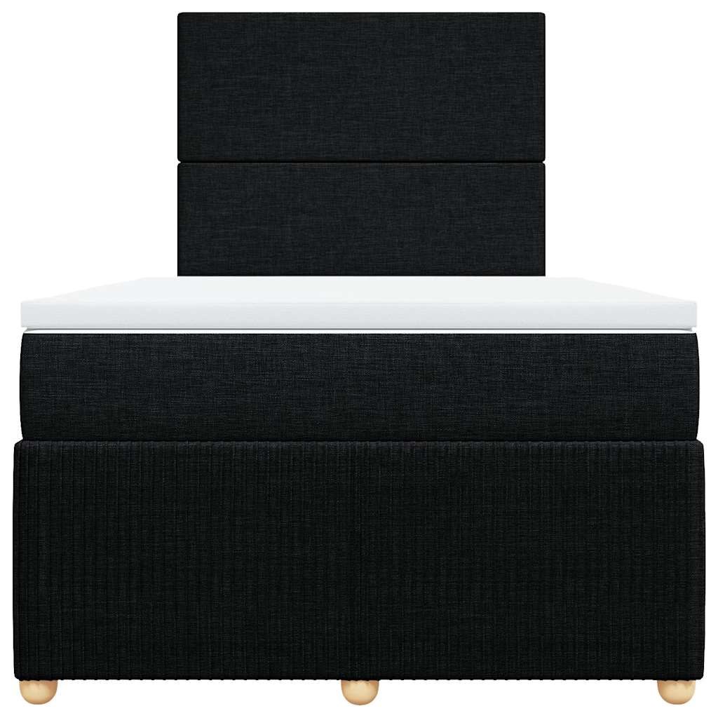 Sommier à lattes de lit avec matelas Noir 120x200 cm Tissu - XIOS