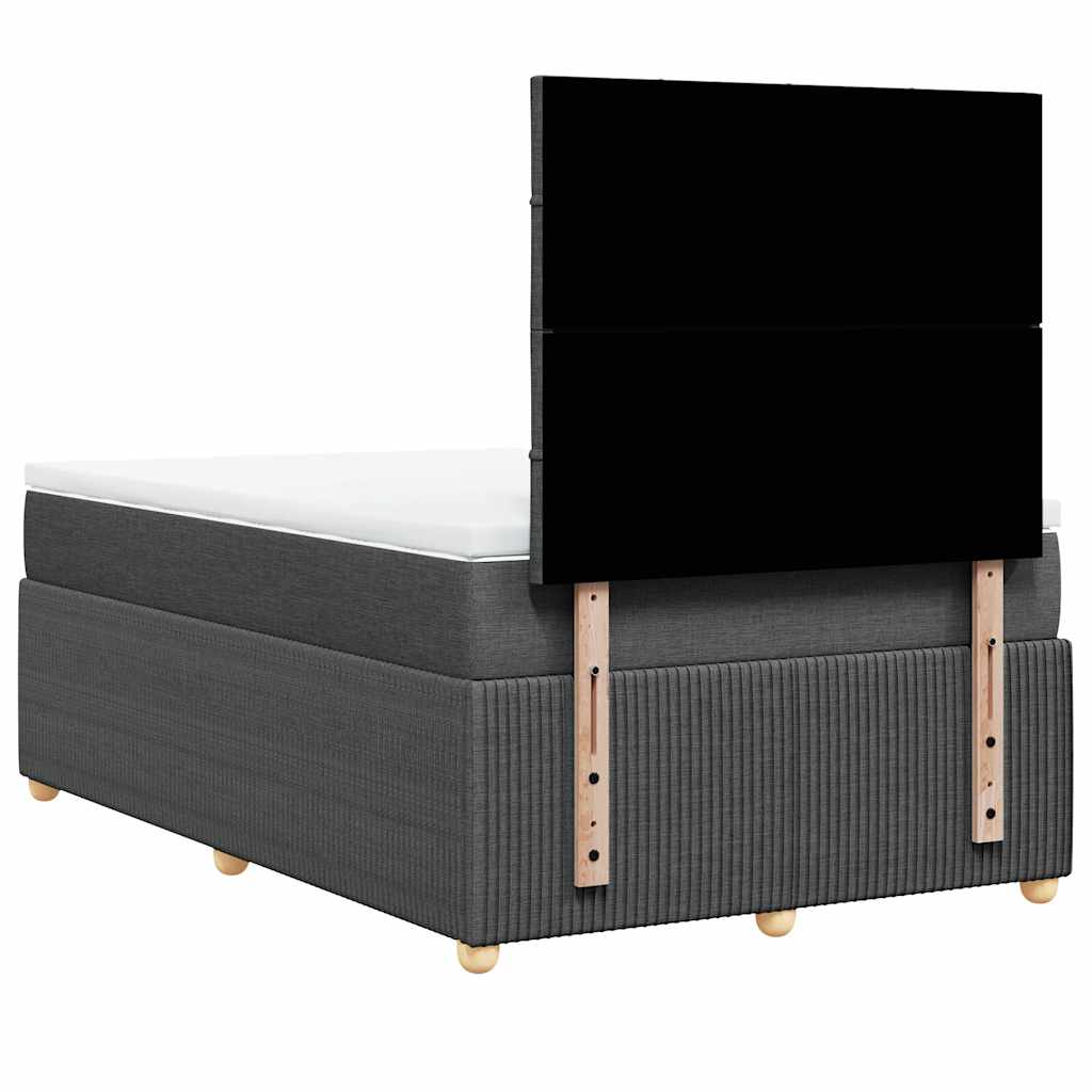 Sommier à lattes de lit avec matelas Gris foncé 120x200cm Tissu - XIOS