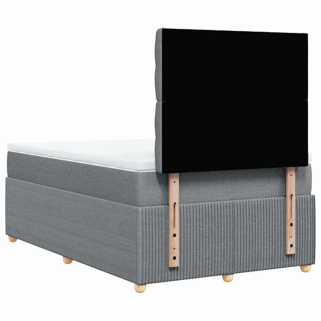 Sommier à lattes de lit avec matelas Gris clair 120x200cm Tissu - XIOS