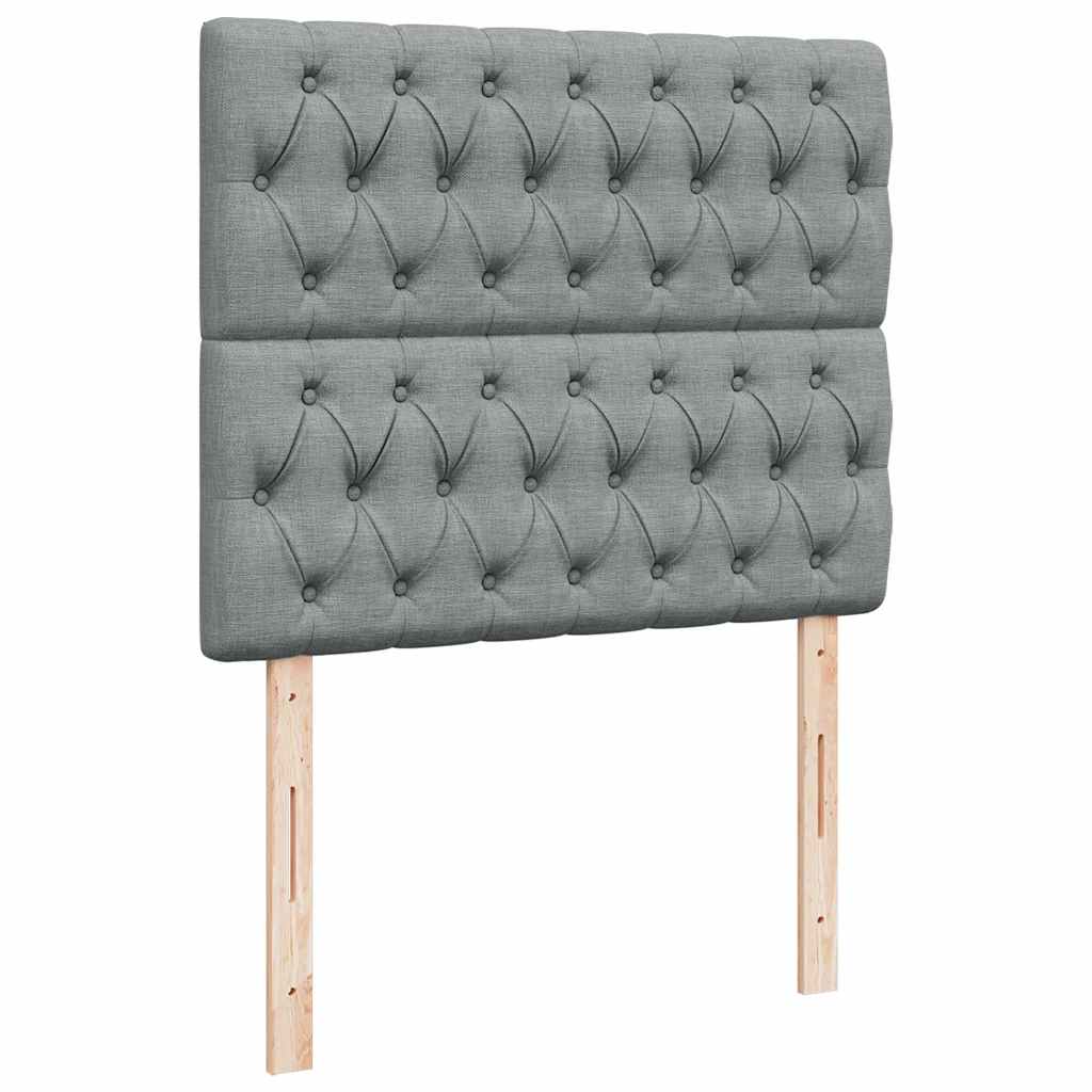 Sommier à lattes de lit avec matelas Gris clair 120x200cm Tissu - XIOS