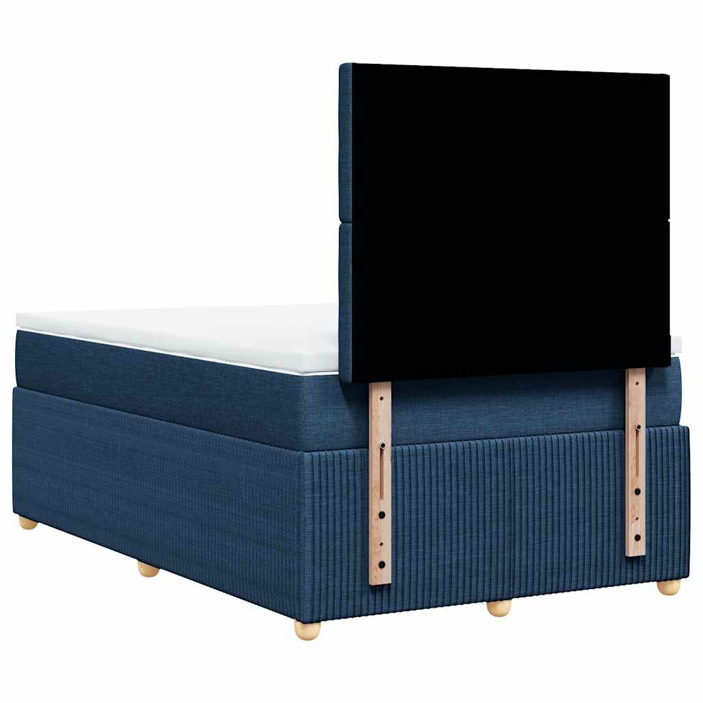 Sommier à lattes de lit avec matelas Bleu 120x200 cm Tissu - XIOS