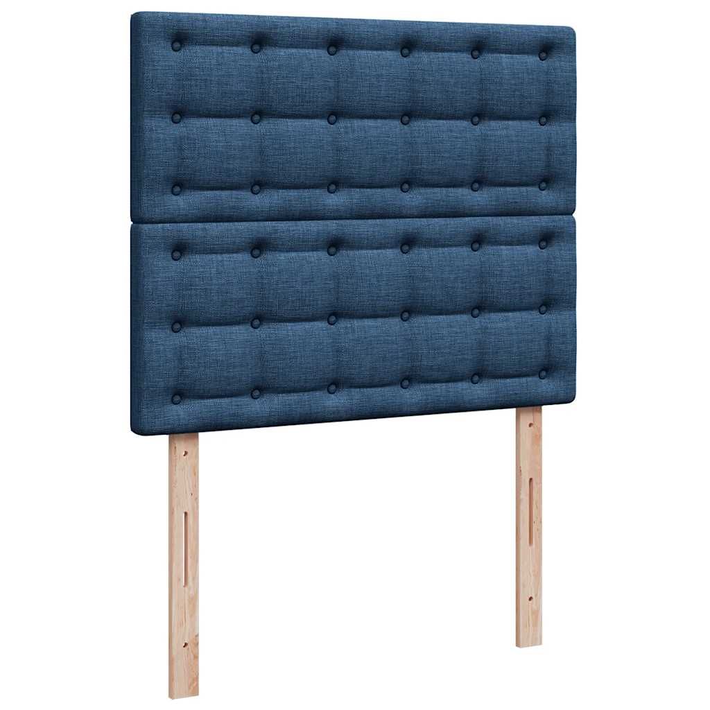 Sommier à lattes de lit avec matelas Bleu 120x200 cm Tissu - XIOS