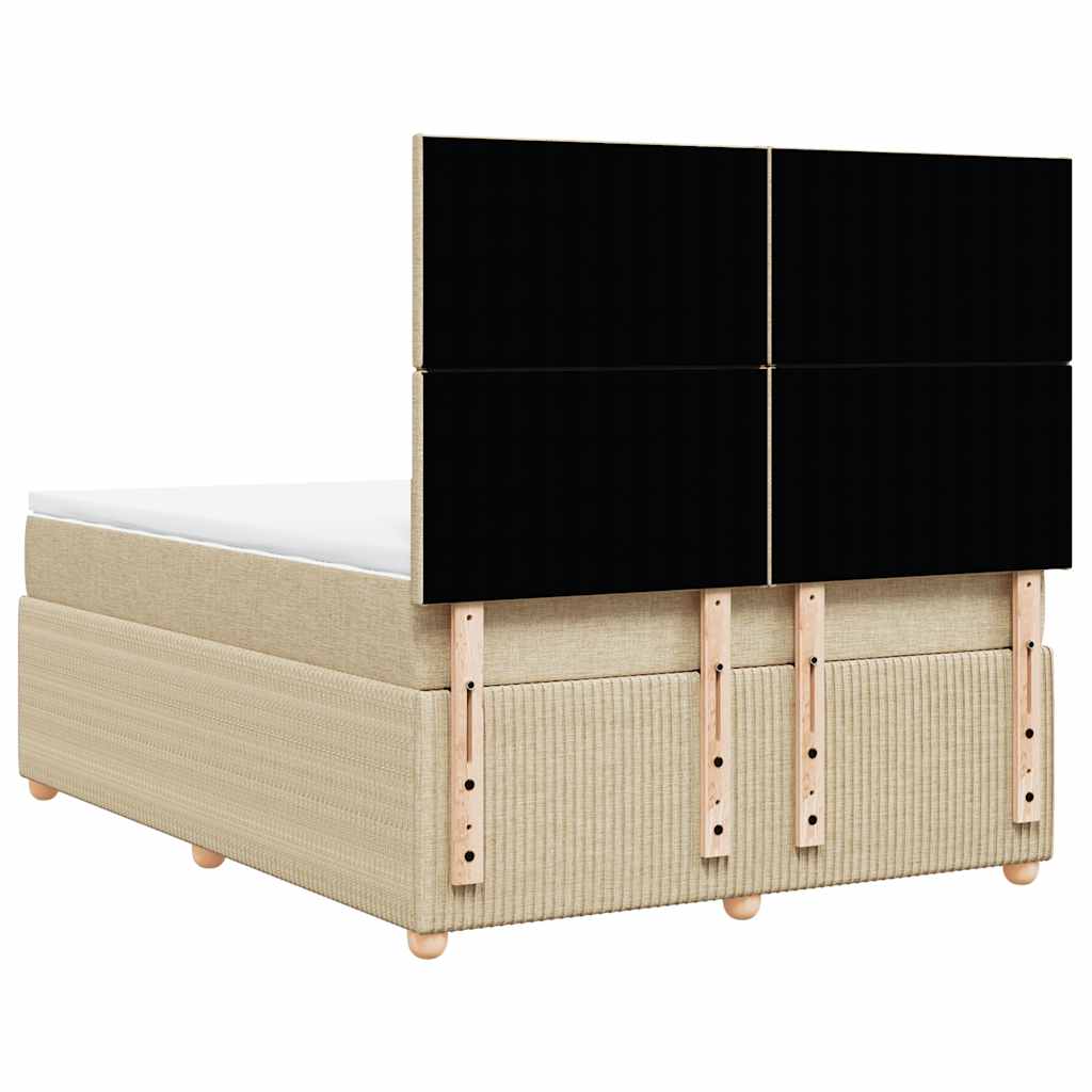 Sommier à lattes de lit avec matelas Crème 140x190 cm Tissu - XIOS