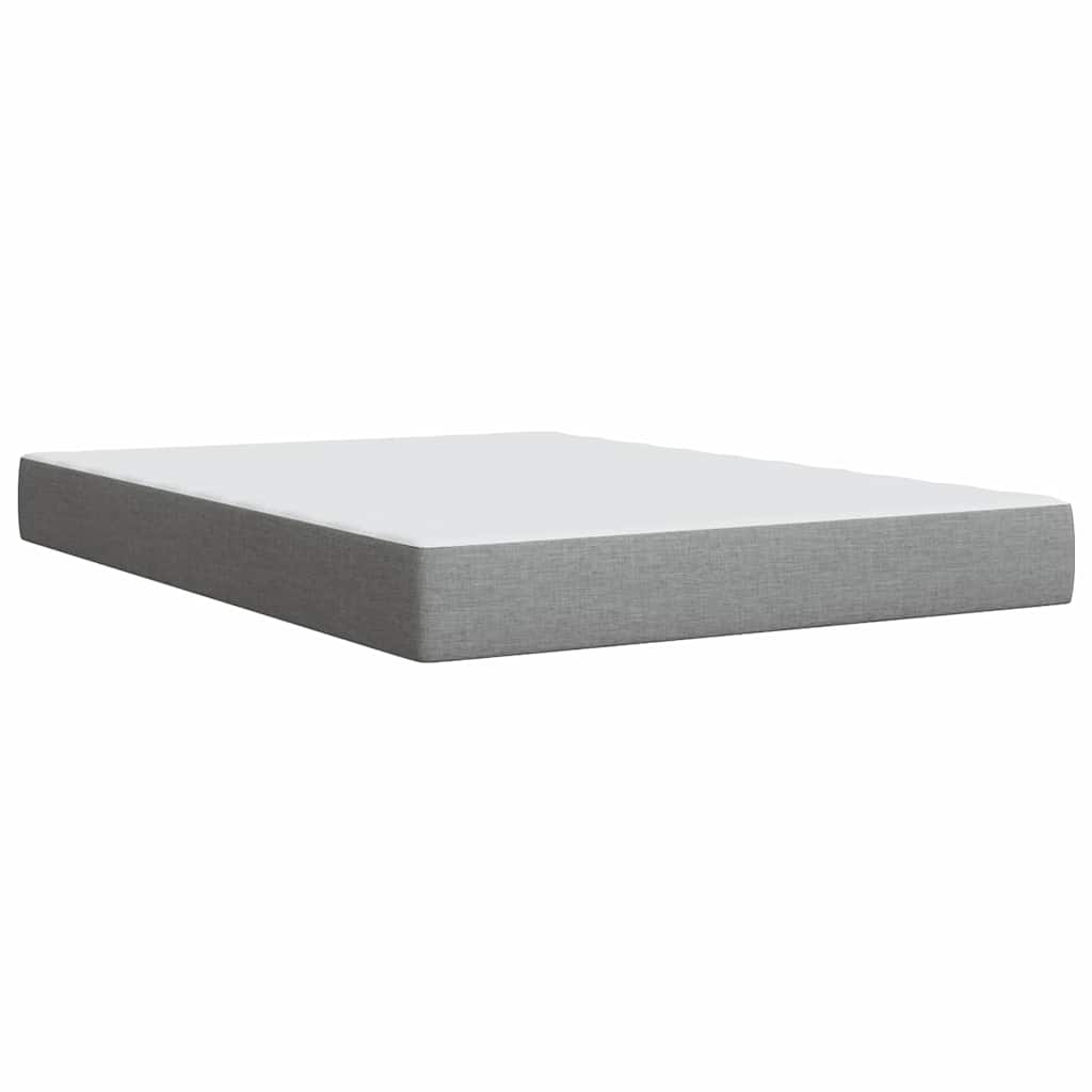 Sommier à lattes de lit avec matelas Gris clair 140x190cm Tissu - XIOS