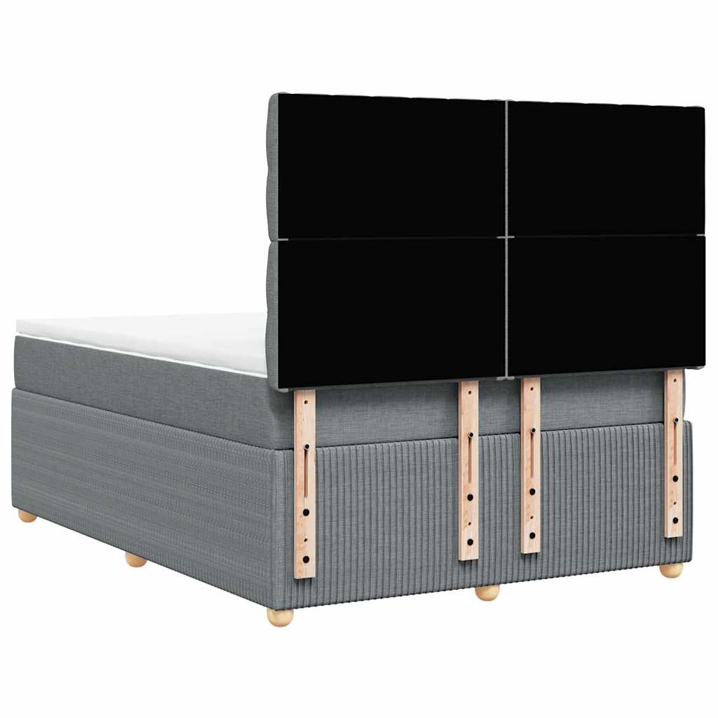 Sommier à lattes de lit avec matelas Gris clair 140x200cm Tissu - XIOS