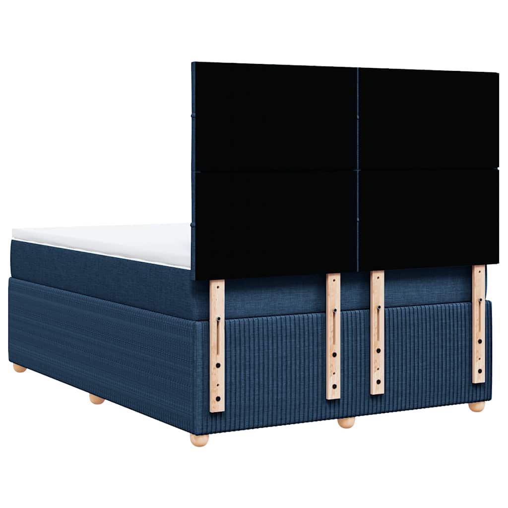 Sommier à lattes de lit avec matelas Bleu 160x200 cm Tissu - XIOS