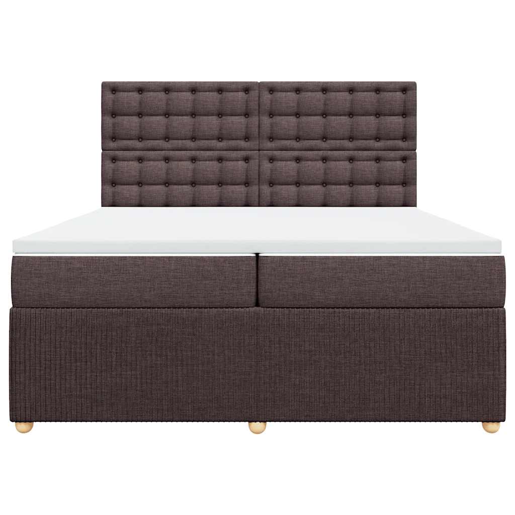 Sommier à lattes de lit avec matelas Marron foncé 200x200 cm - XIOS
