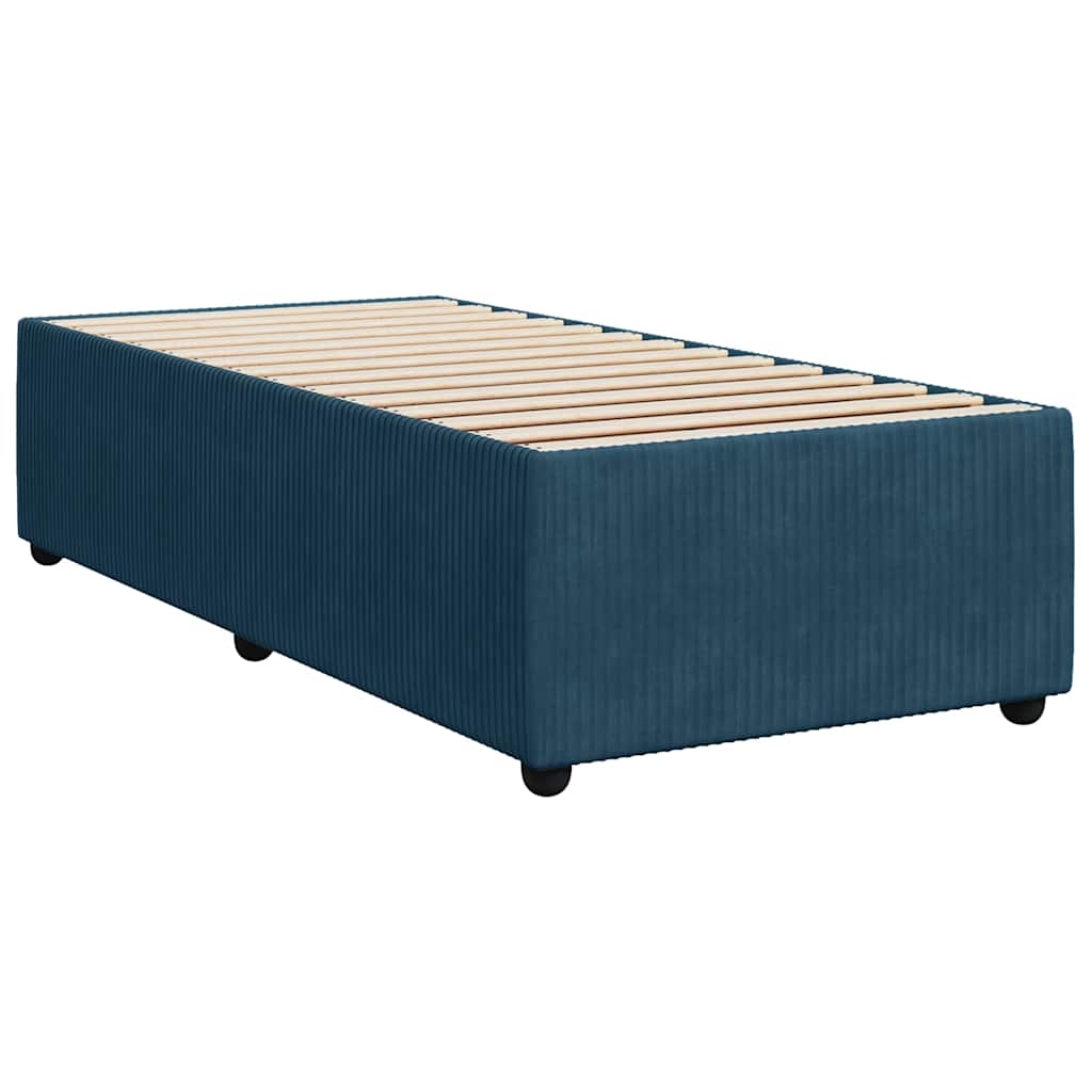 Sommier à lattes de lit et matelas Bleu foncé 80x200 cm Velours - XIOS