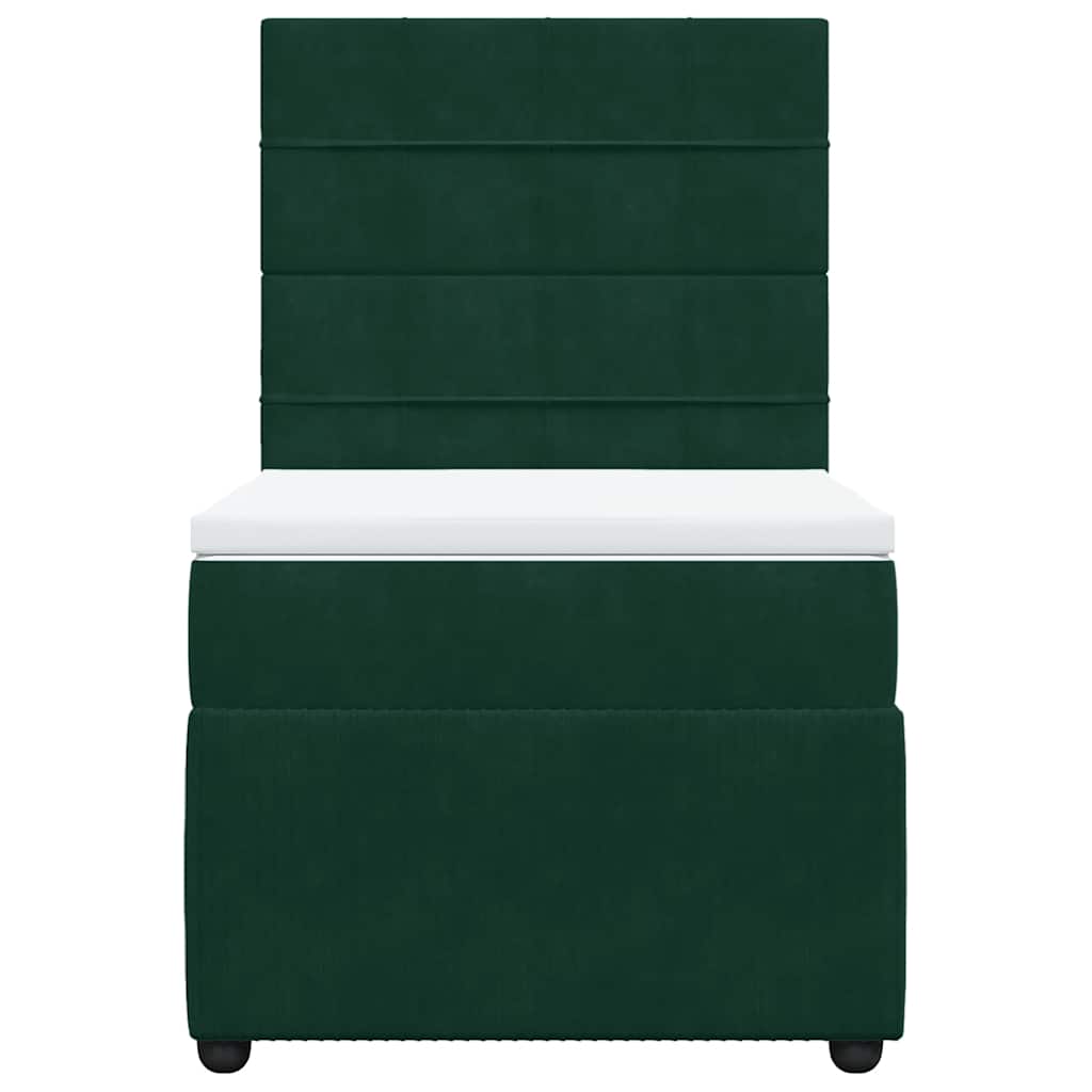 Sommier à lattes de lit et matelas Vert foncé 80x200 cm Velours - XIOS