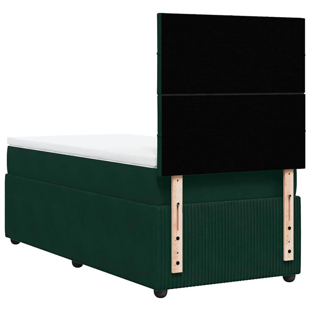 Sommier à lattes de lit et matelas Vert foncé 80x200 cm Velours - XIOS