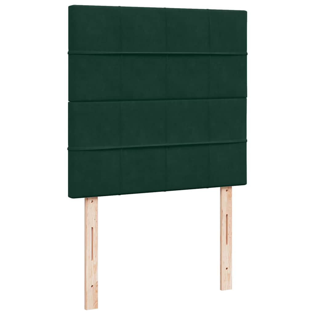 Sommier à lattes de lit et matelas Vert foncé 80x200 cm Velours - XIOS