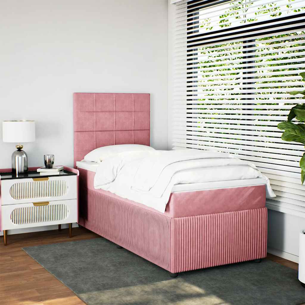 Sommier à lattes de lit et matelas Rose 80x200 cm Velours - XIOS