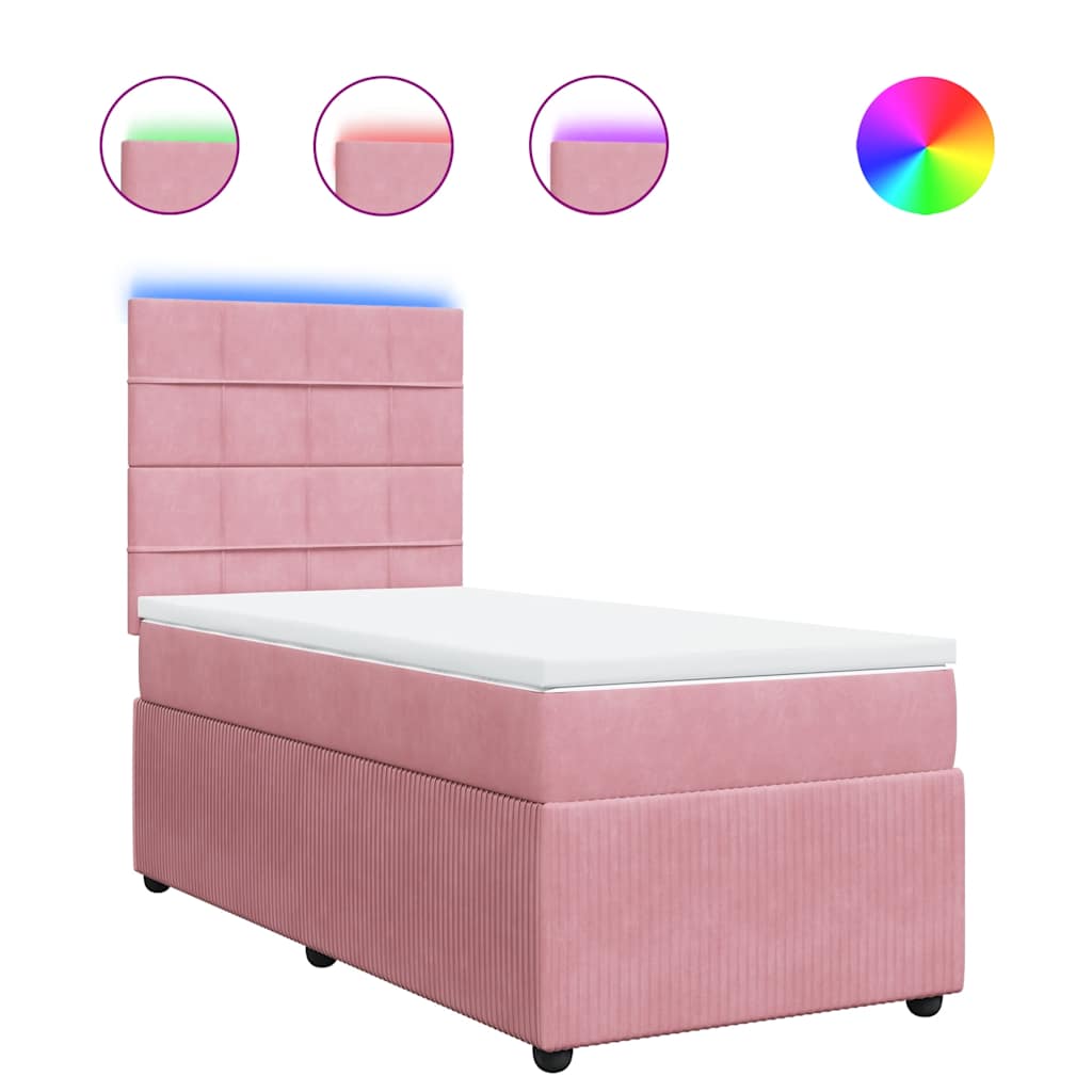 Sommier à lattes de lit et matelas Rose 80x200 cm Velours - XIOS