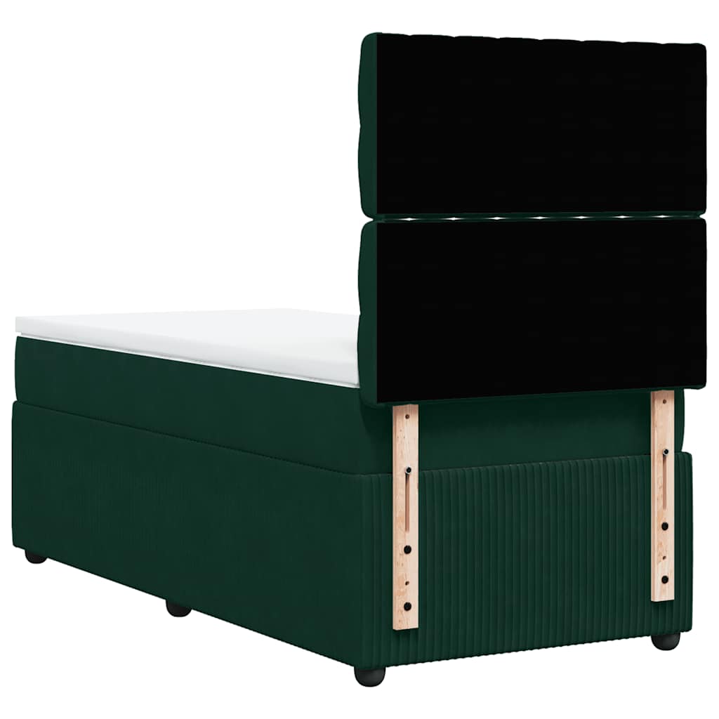 Sommier à lattes de lit et matelas Vert foncé 80x200 cm Velours - XIOS