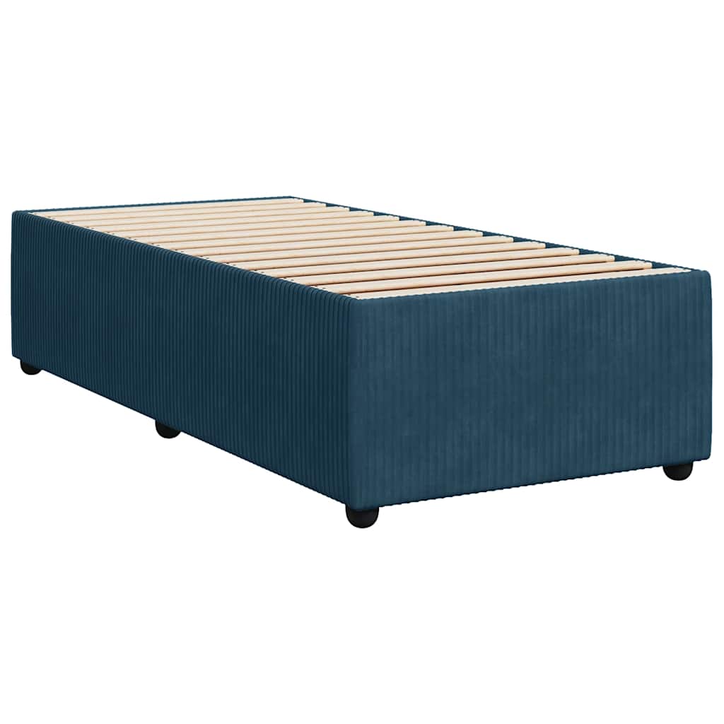 Sommier à lattes de lit et matelas Bleu foncé 80x200 cm Velours - XIOS