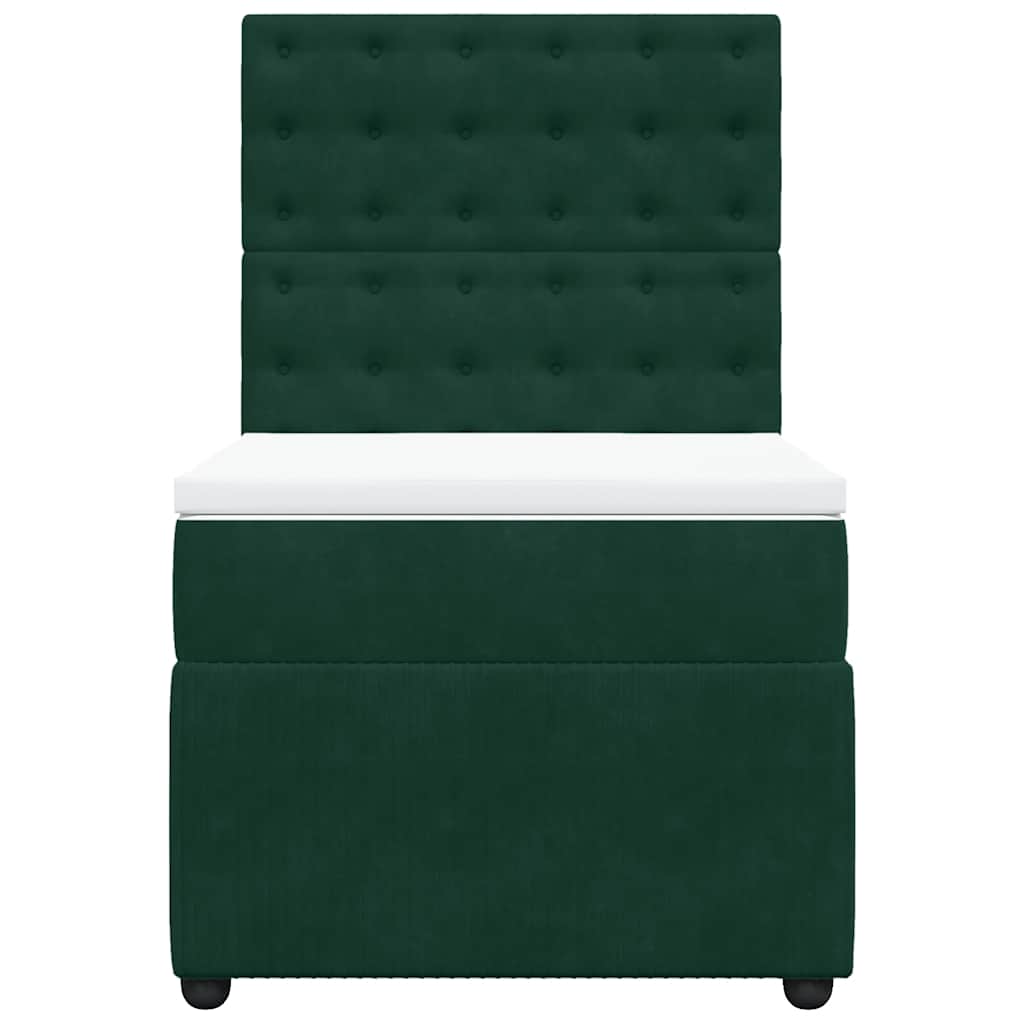 Sommier à lattes de lit et matelas Vert foncé 80x200 cm Velours - XIOS