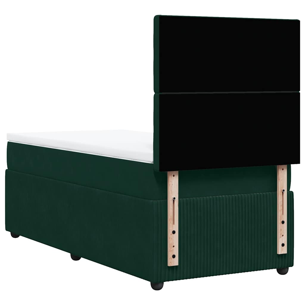 Sommier à lattes de lit et matelas Vert foncé 80x200 cm Velours - XIOS
