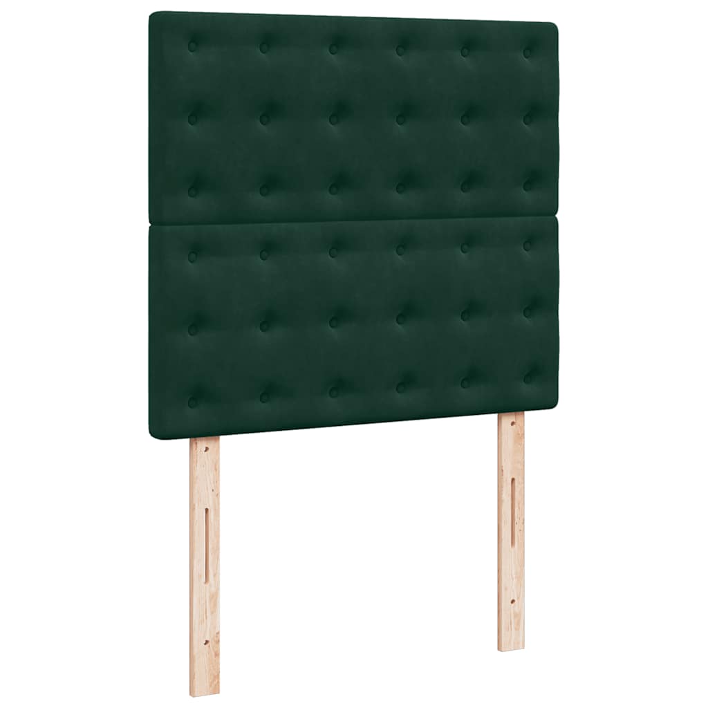 Sommier à lattes de lit et matelas Vert foncé 80x200 cm Velours - XIOS