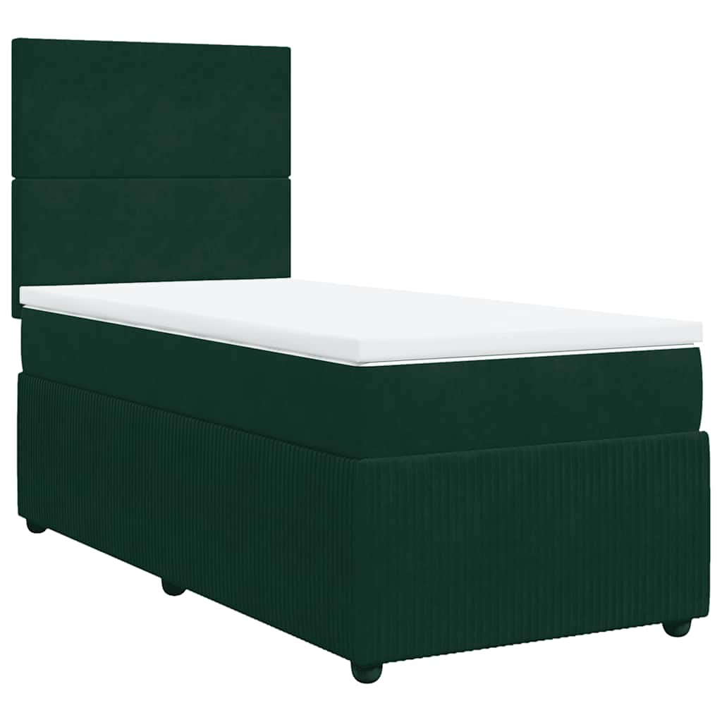 Sommier à lattes de lit avec matelas Vert foncé 90x190 cm - XIOS