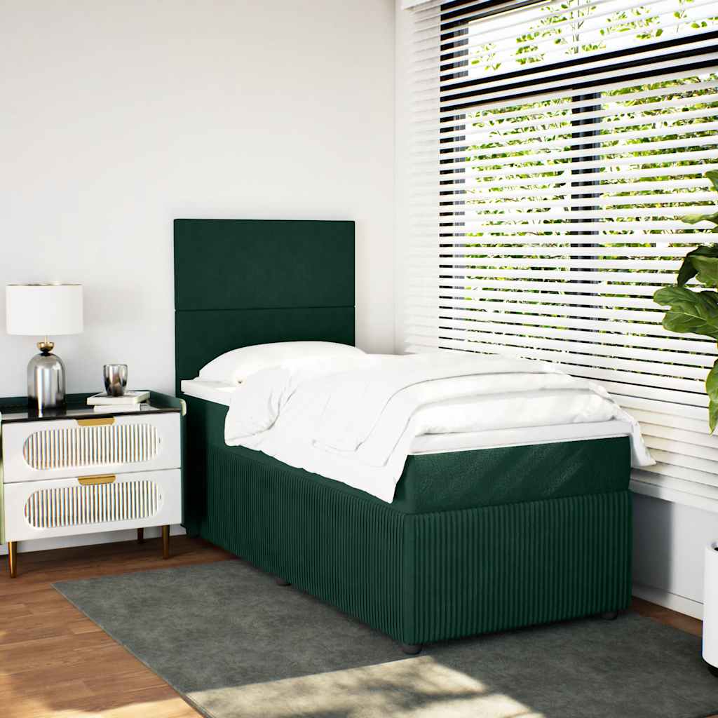 Sommier à lattes de lit avec matelas Vert foncé 90x190 cm - XIOS
