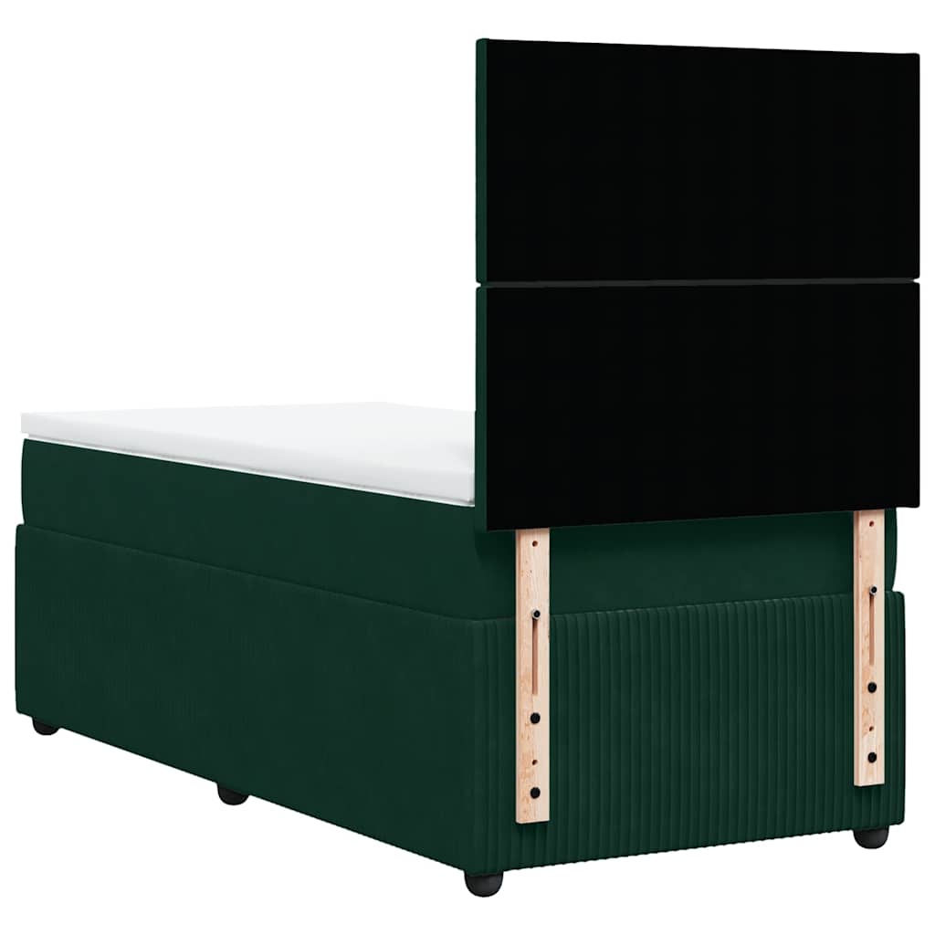 Sommier à lattes de lit avec matelas Vert foncé 90x190 cm - XIOS