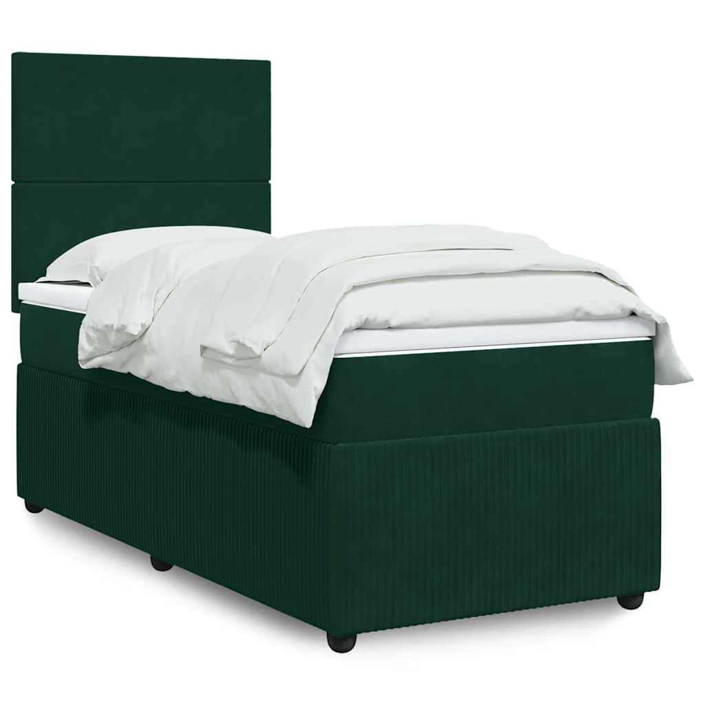 Sommier à lattes de lit avec matelas Vert foncé 90x190 cm - XIOS