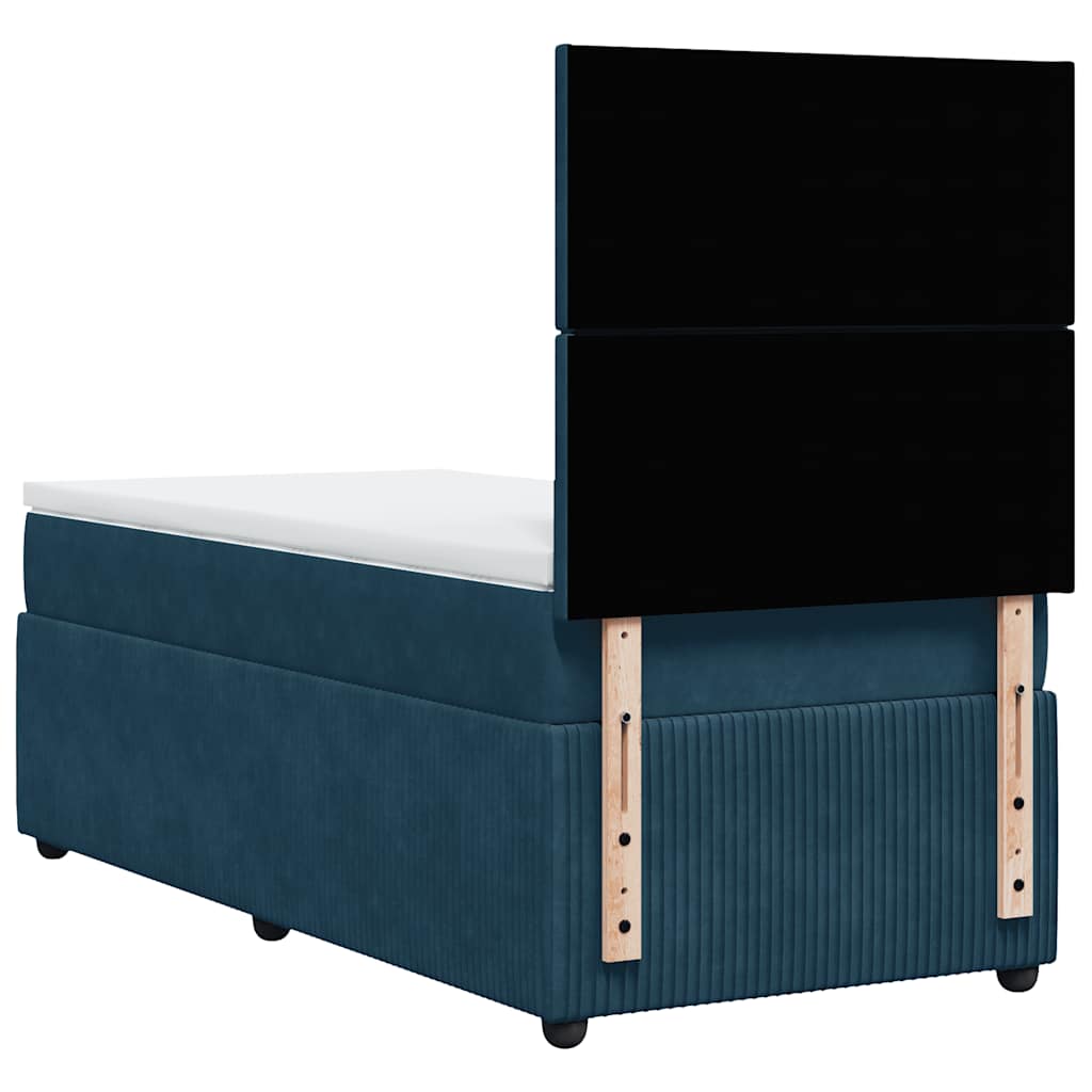 Sommier à lattes de lit avec matelas Bleu foncé 90x190 cm - XIOS