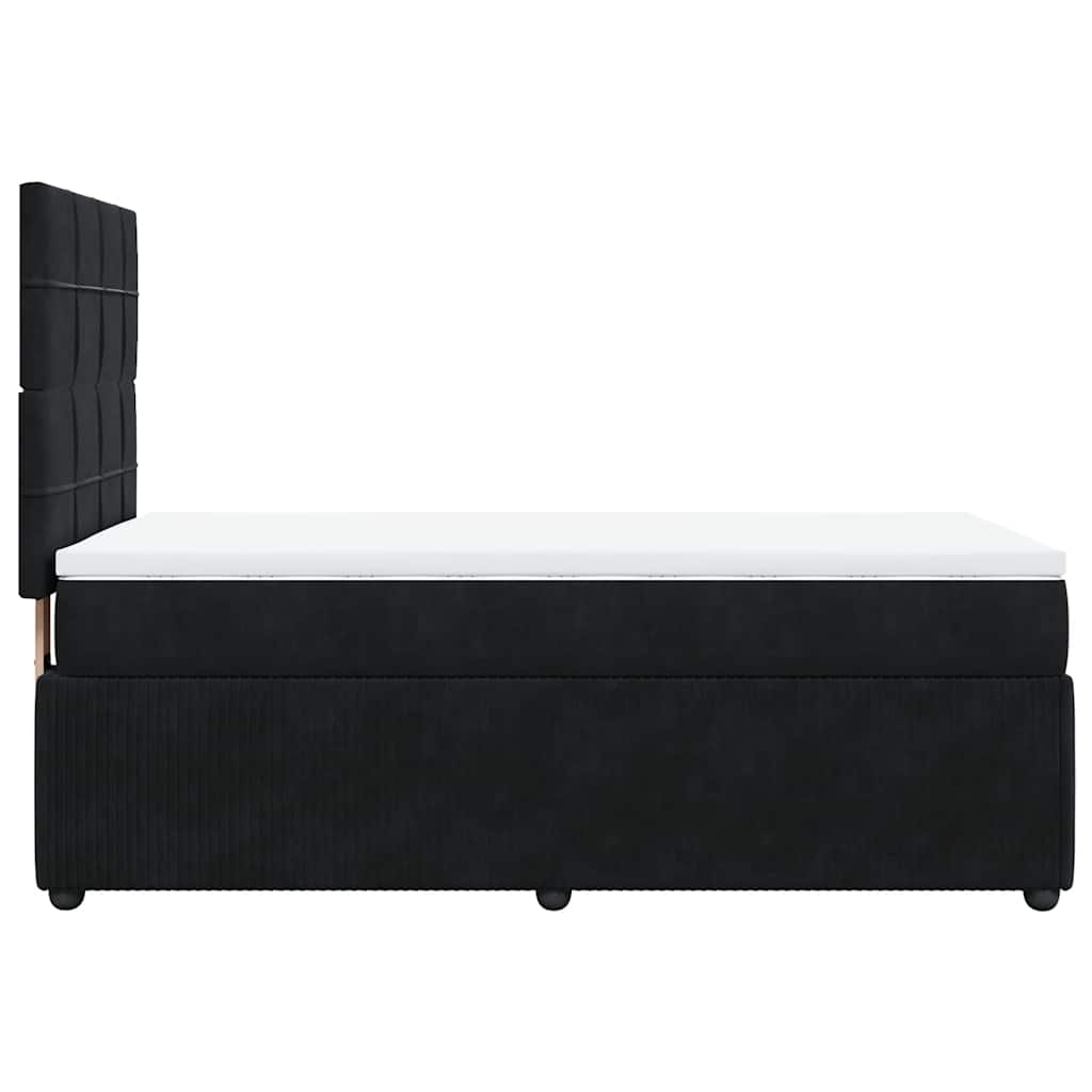 Sommier à lattes de lit avec matelas Noir 90x190 cm Velours - XIOS