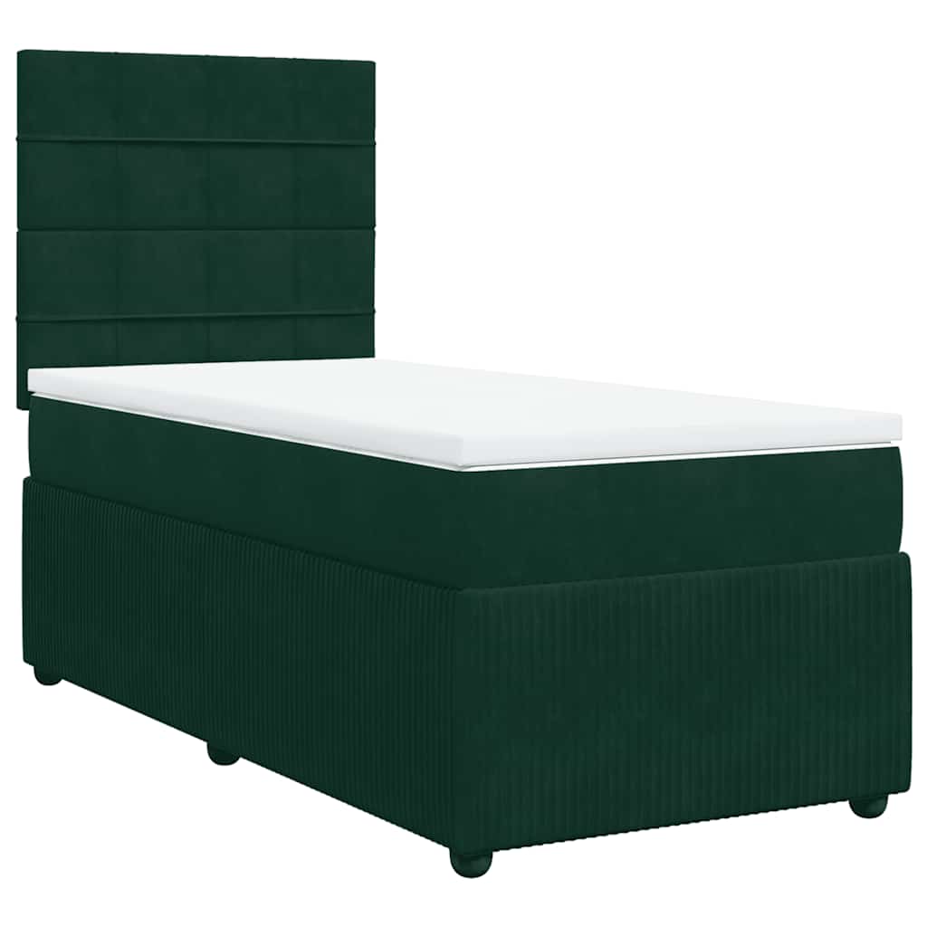 Sommier à lattes de lit avec matelas Vert foncé 90x190 cm - XIOS