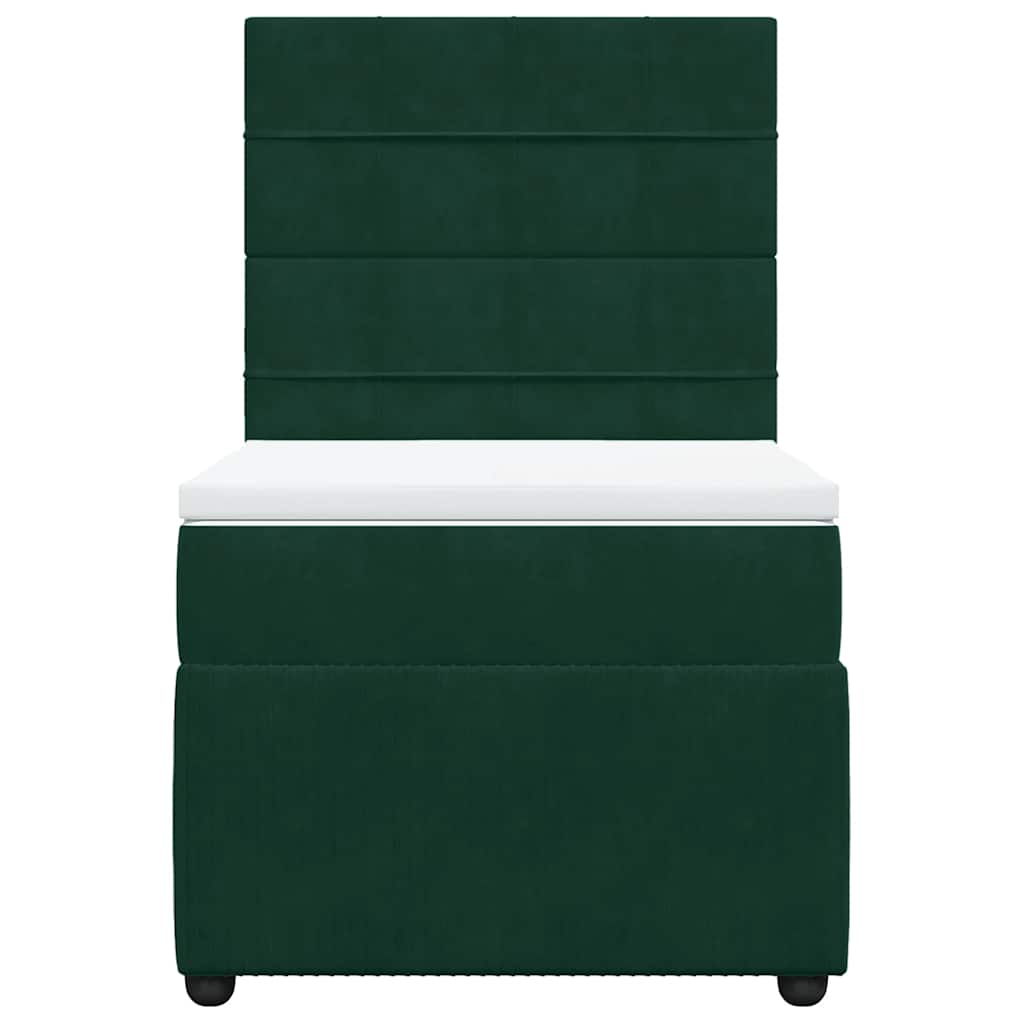Sommier à lattes de lit avec matelas Vert foncé 90x190 cm - XIOS