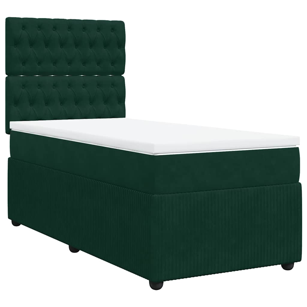 Sommier à lattes de lit avec matelas Vert foncé 90x190 cm - XIOS