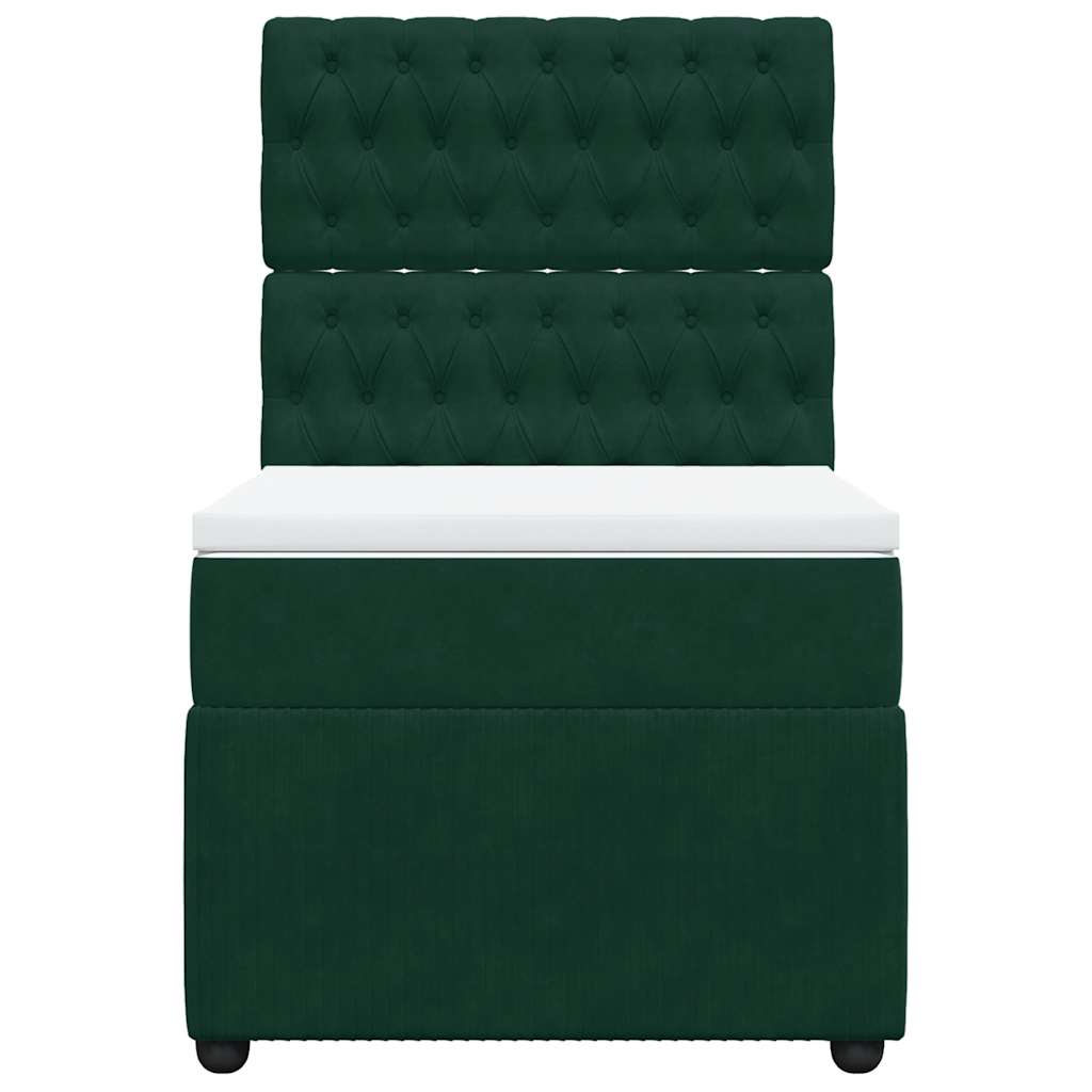 Sommier à lattes de lit avec matelas Vert foncé 90x190 cm - XIOS