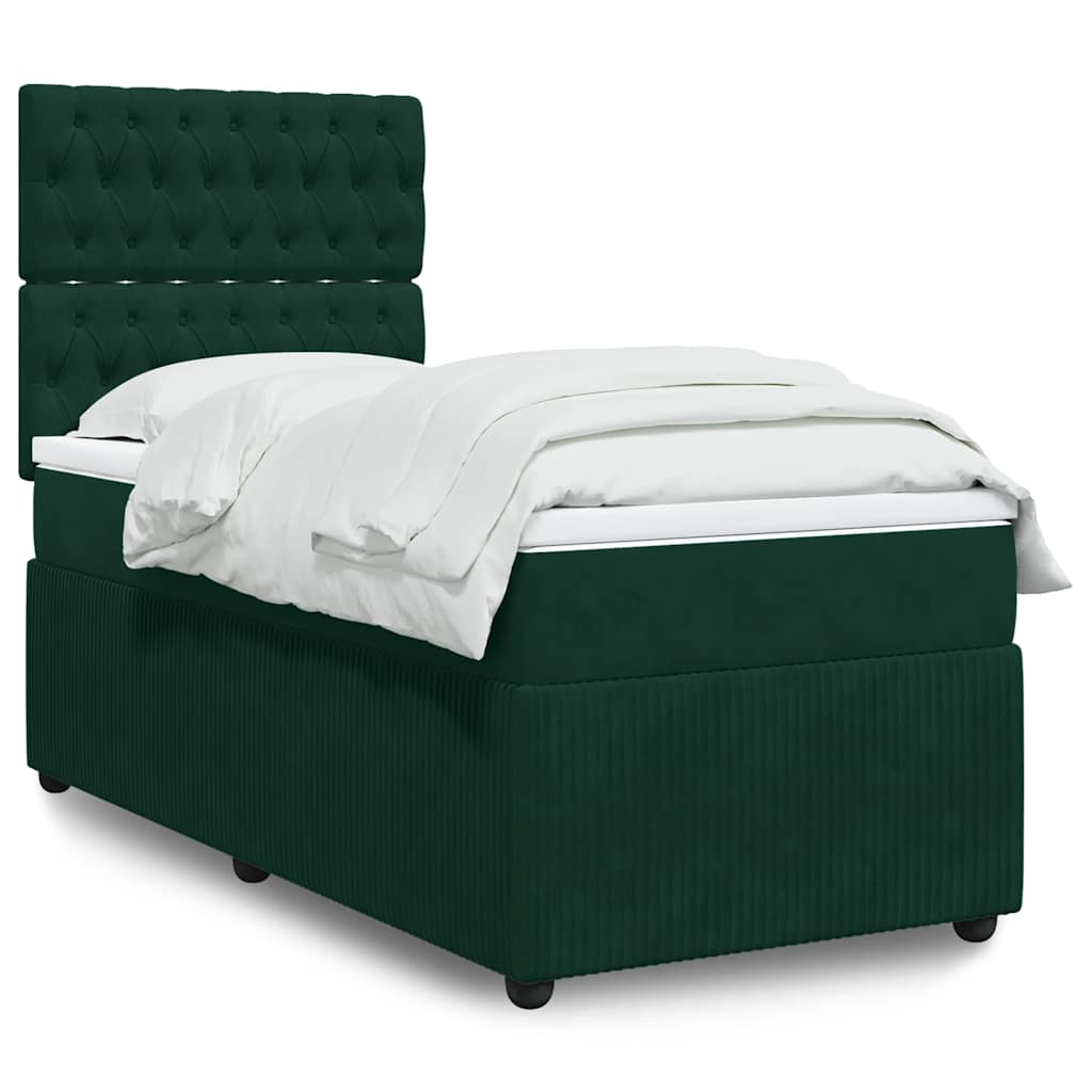 Sommier à lattes de lit avec matelas Vert foncé 90x190 cm - XIOS