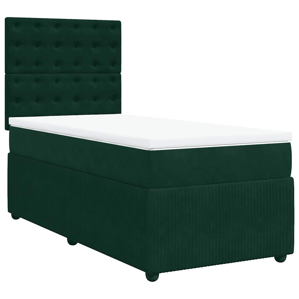 Sommier à lattes de lit avec matelas Vert foncé 90x190 cm - XIOS