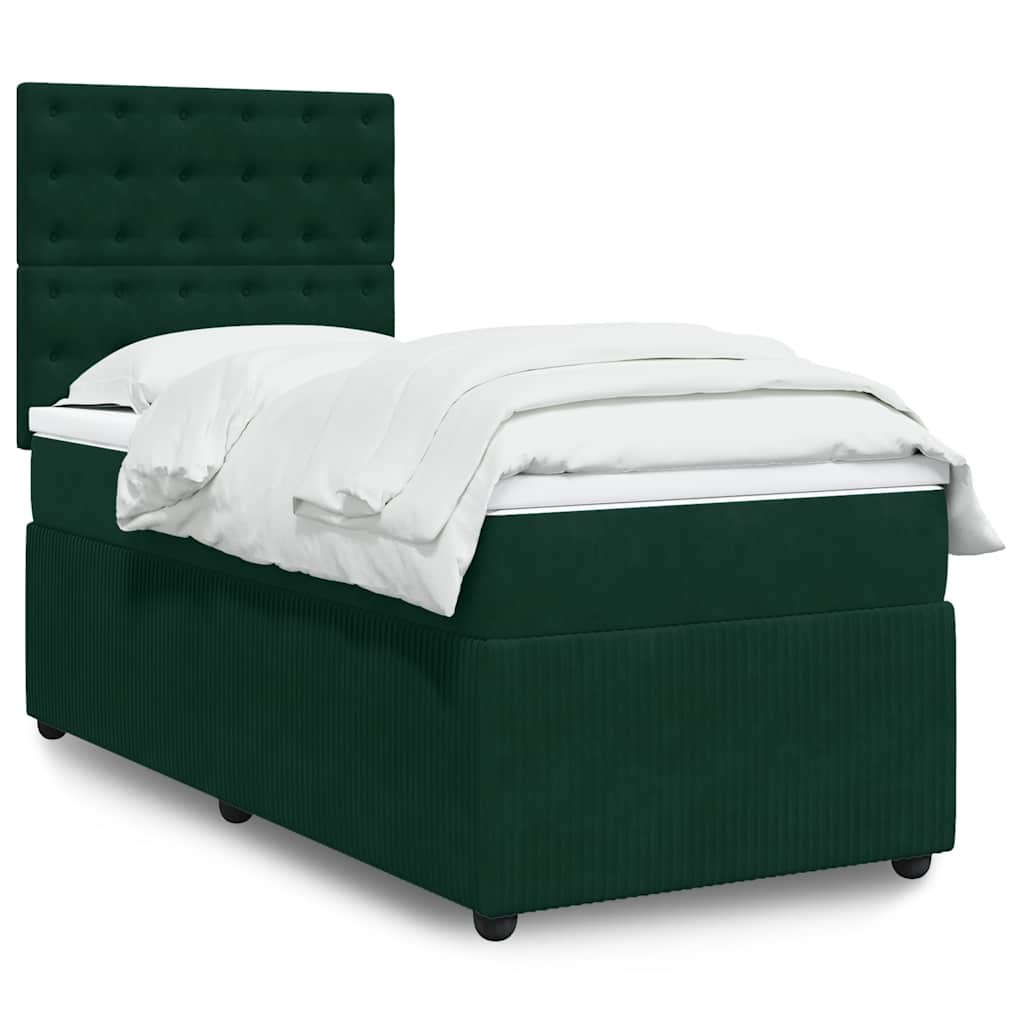 Sommier à lattes de lit avec matelas Vert foncé 90x190 cm - XIOS