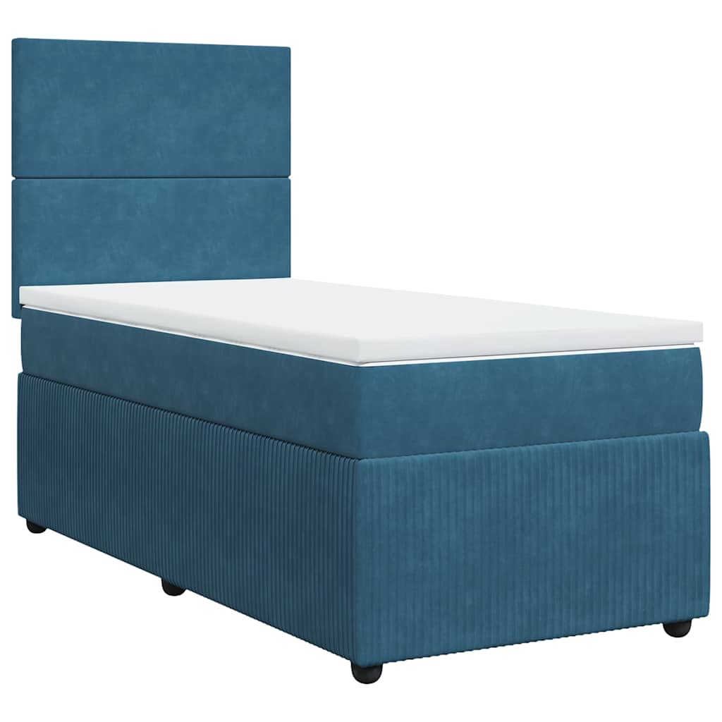 Sommier à lattes de lit avec matelas Bleu foncé 90x200 cm - XIOS