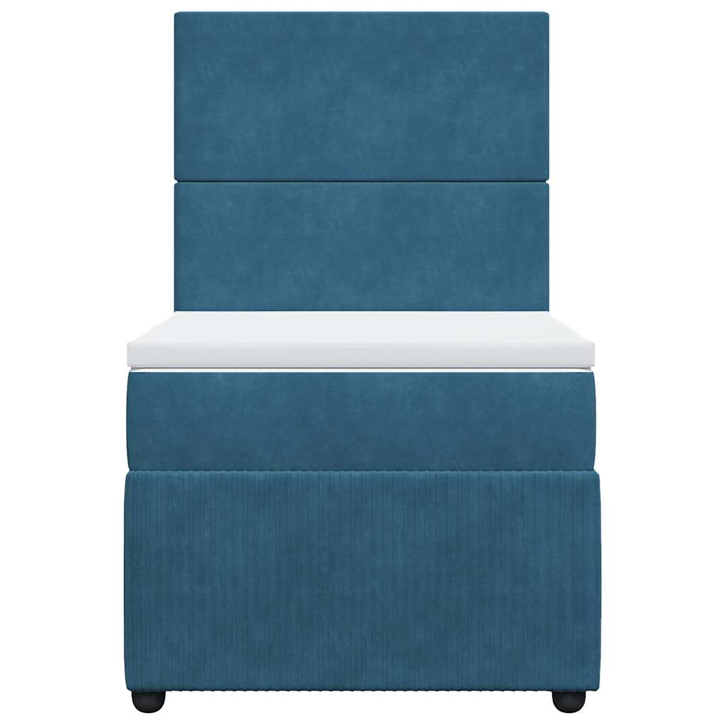 Sommier à lattes de lit avec matelas Bleu foncé 90x200 cm - XIOS