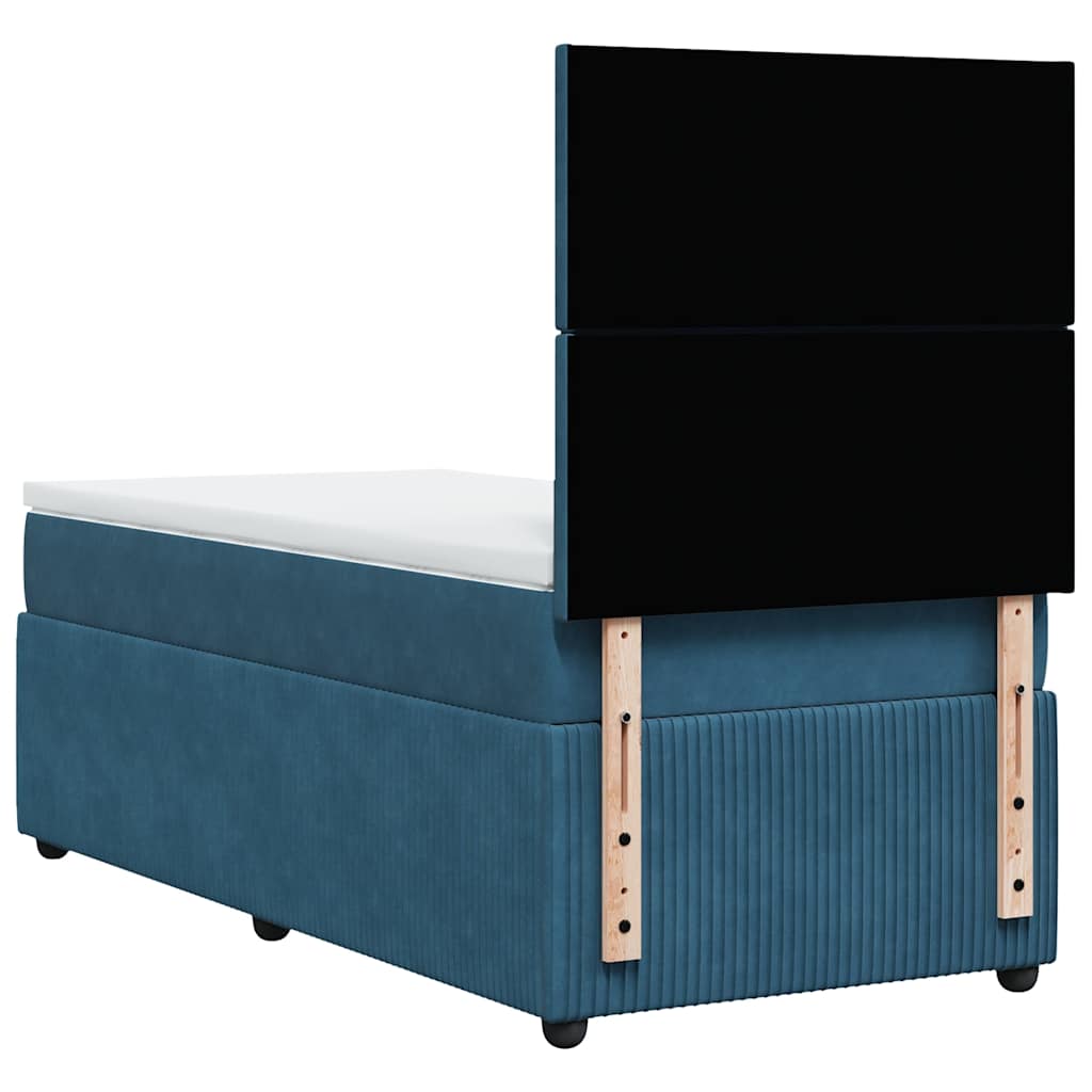 Sommier à lattes de lit avec matelas Bleu foncé 90x200 cm - XIOS
