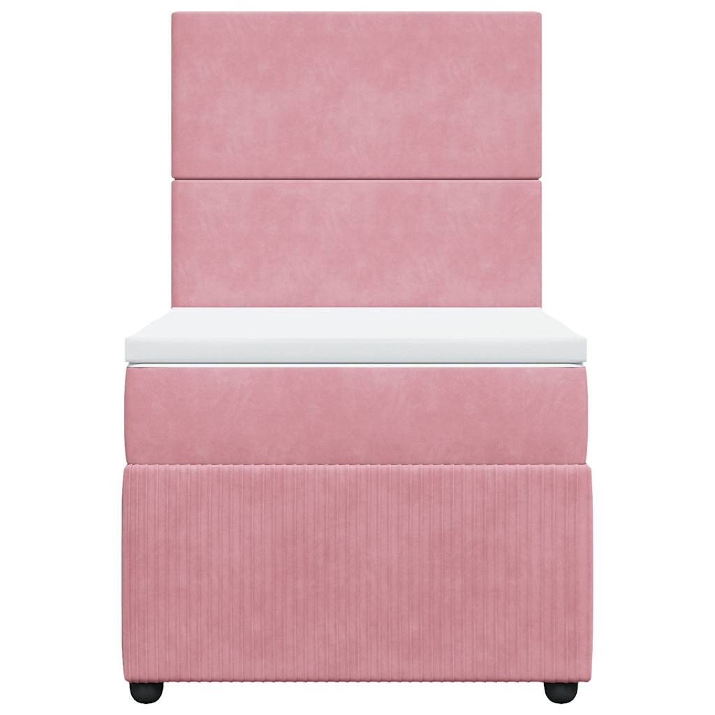Sommier à lattes de lit avec matelas Rose 90x200 cm Velours - XIOS