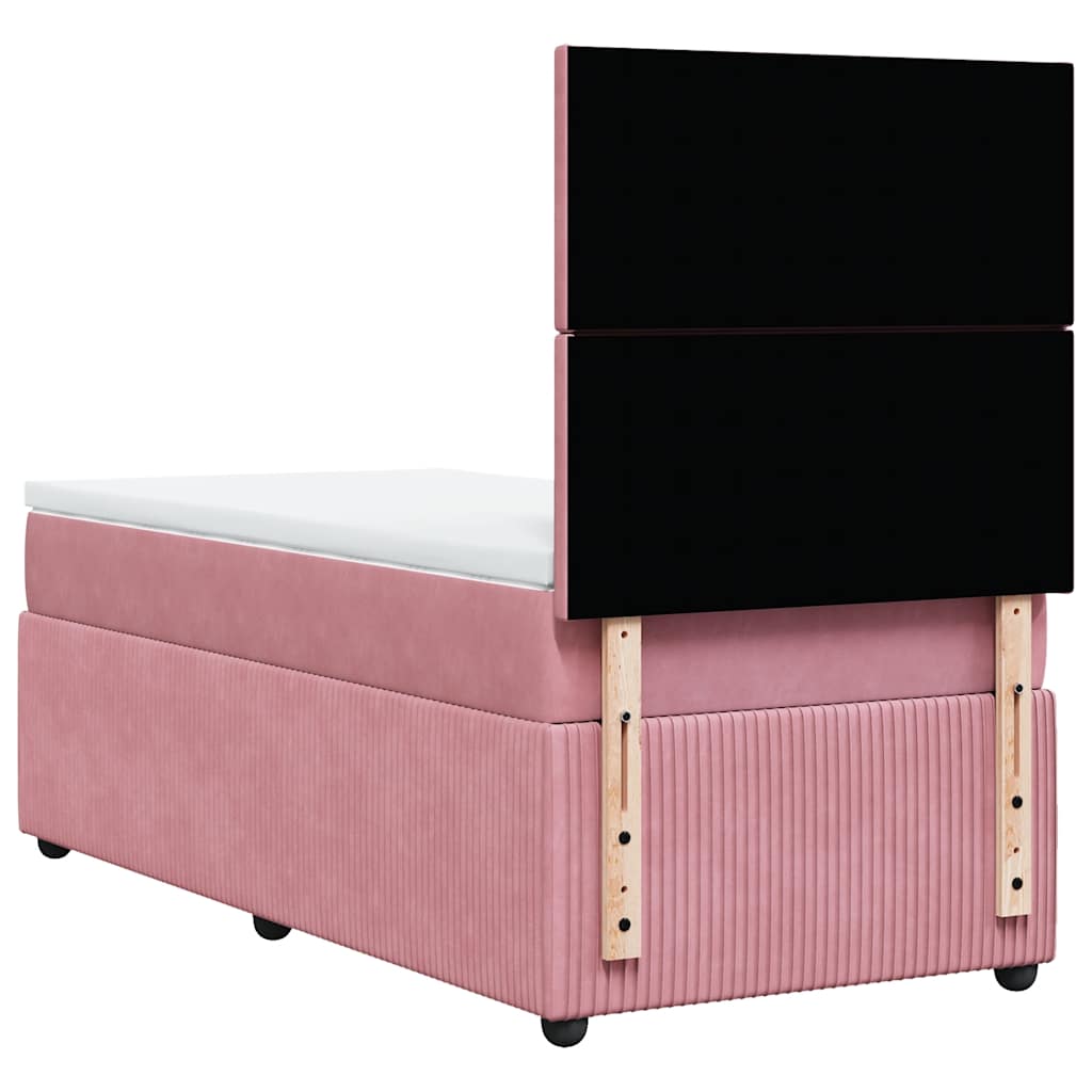 Sommier à lattes de lit avec matelas Rose 90x200 cm Velours - XIOS