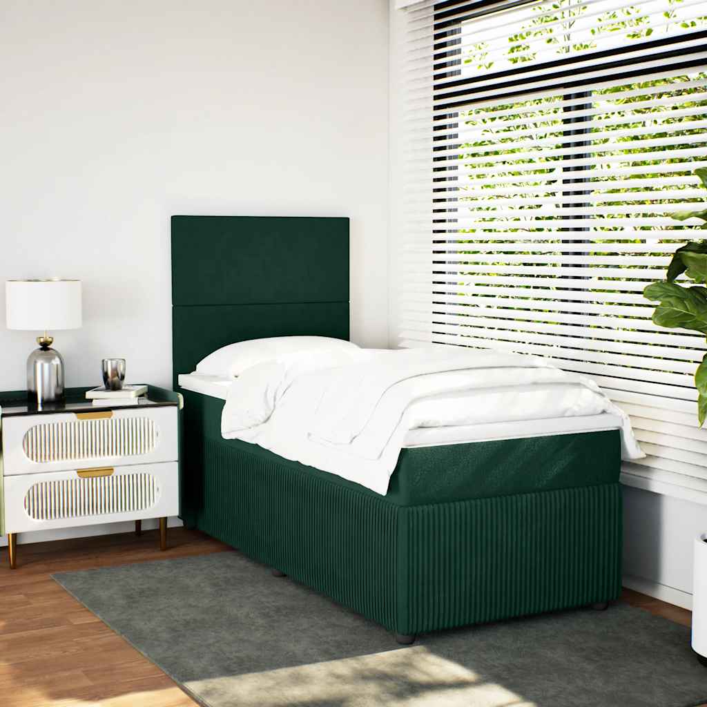 Sommier à lattes de lit avec matelas Vert foncé 90x200 cm - XIOS