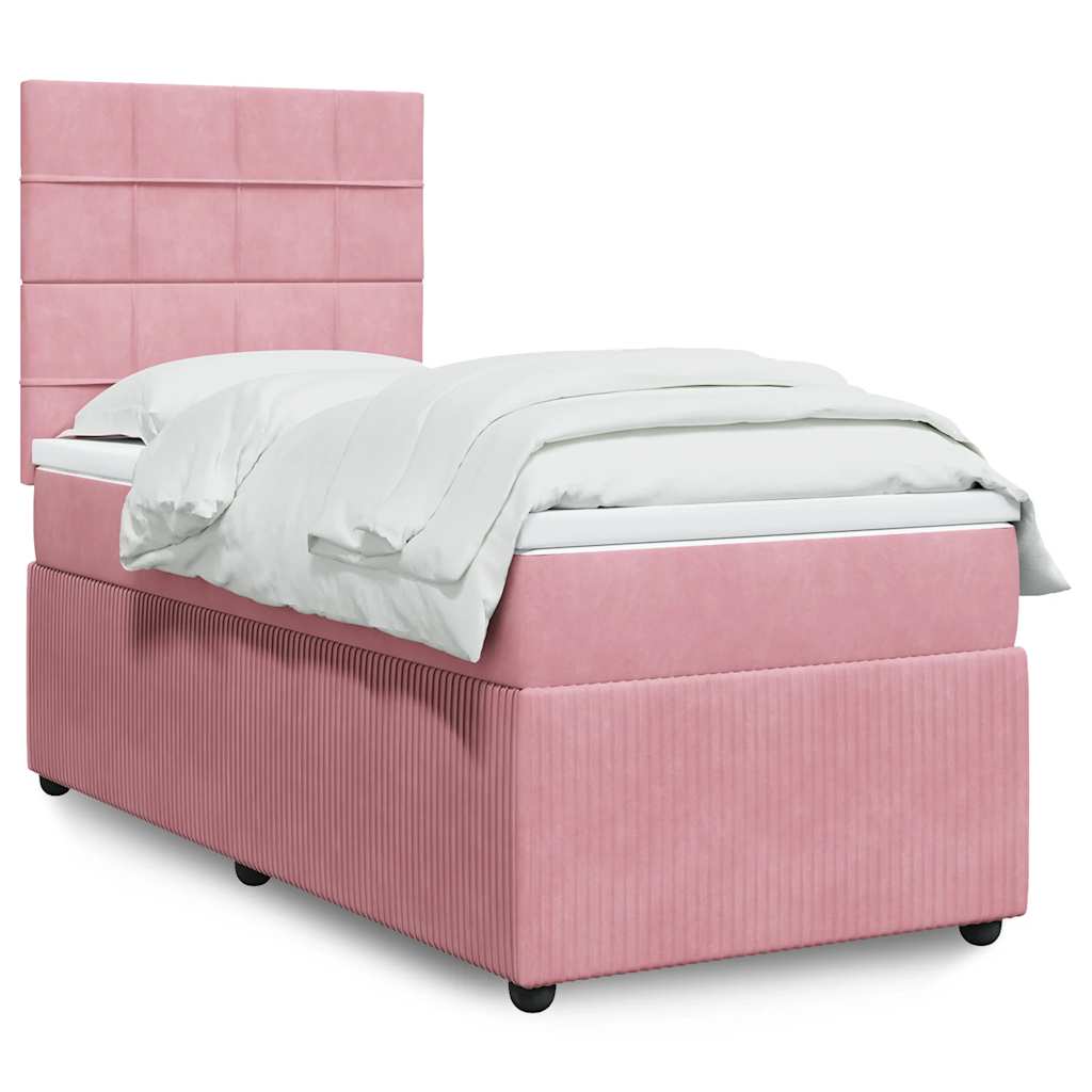 Sommier à lattes de lit avec matelas Rose 90x200 cm Velours - XIOS